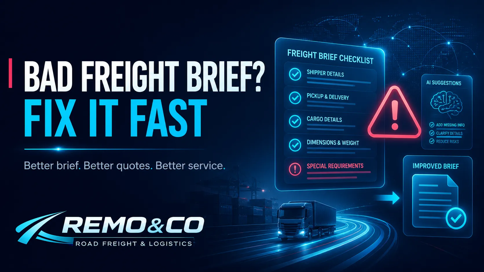 How to Prepare a Road Freight Shipment File